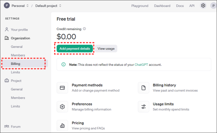 OpenAI API 비용 결제 방법 02