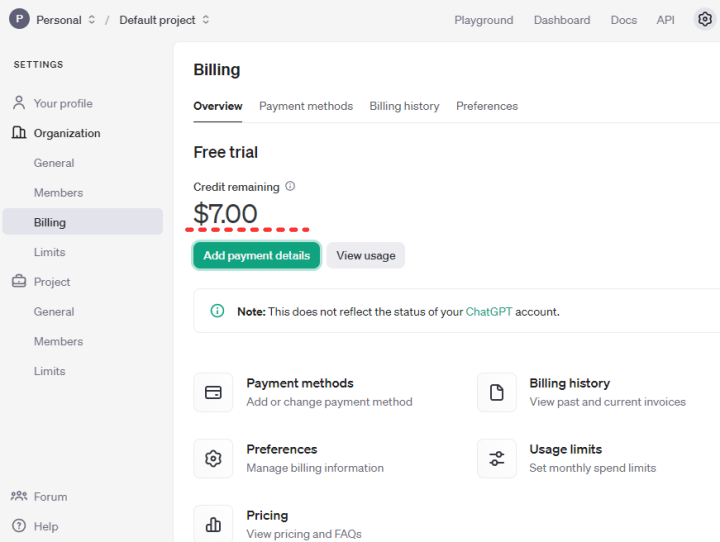 OpenAI API 비용 결제 방법 07