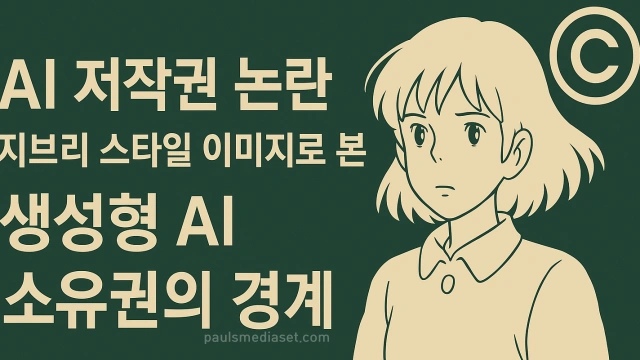 챗지피티 지브리 스타일 이미지로 본 생성형 AI 소유권