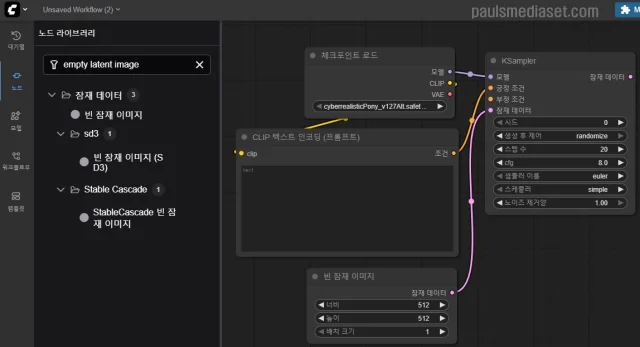 Empty Latent Image node